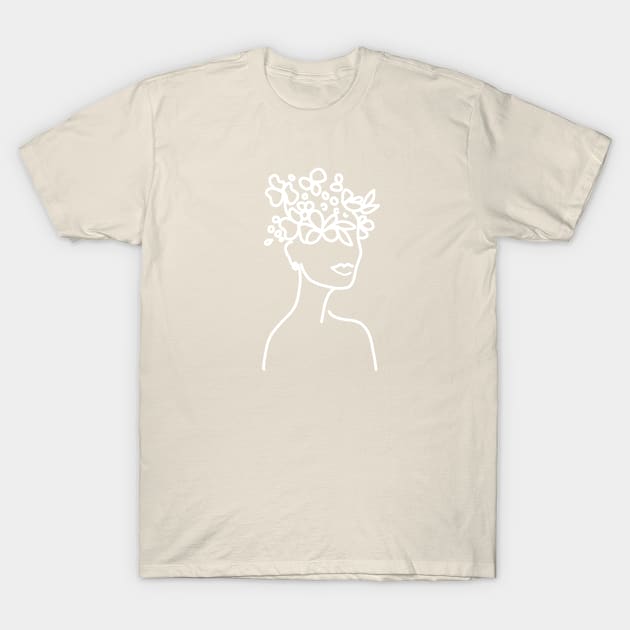 Flower Child Line Art T-Shirt by Adria Adams Co.